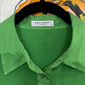 Equipment Tops - Equipment Femme Green Blouse Equipment Tops - Equipment Femme Green Blouse